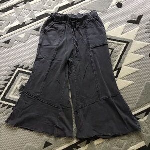 Easel Charcoal Wide Leg Pants